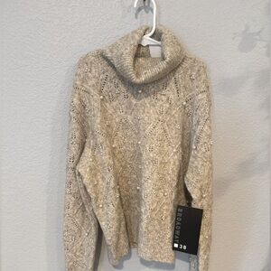 Pearl turtleneck sweater size S NWT